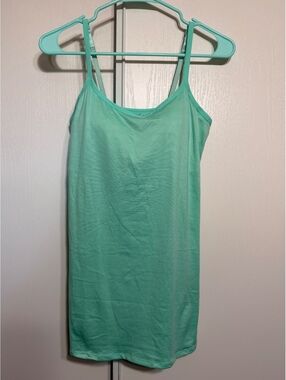 Light Green Adjustable Strap Nylon and Elastane Dress Size 2XL